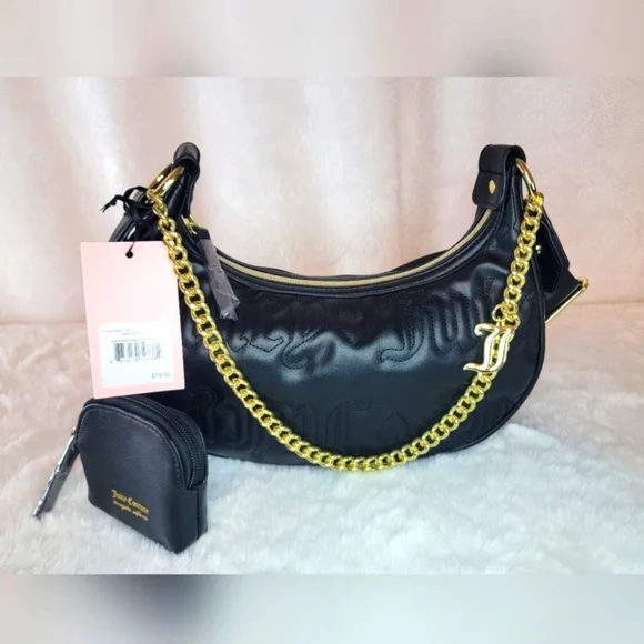 NWT Juicy Couture Black Crossbody - Picture 1 of 10